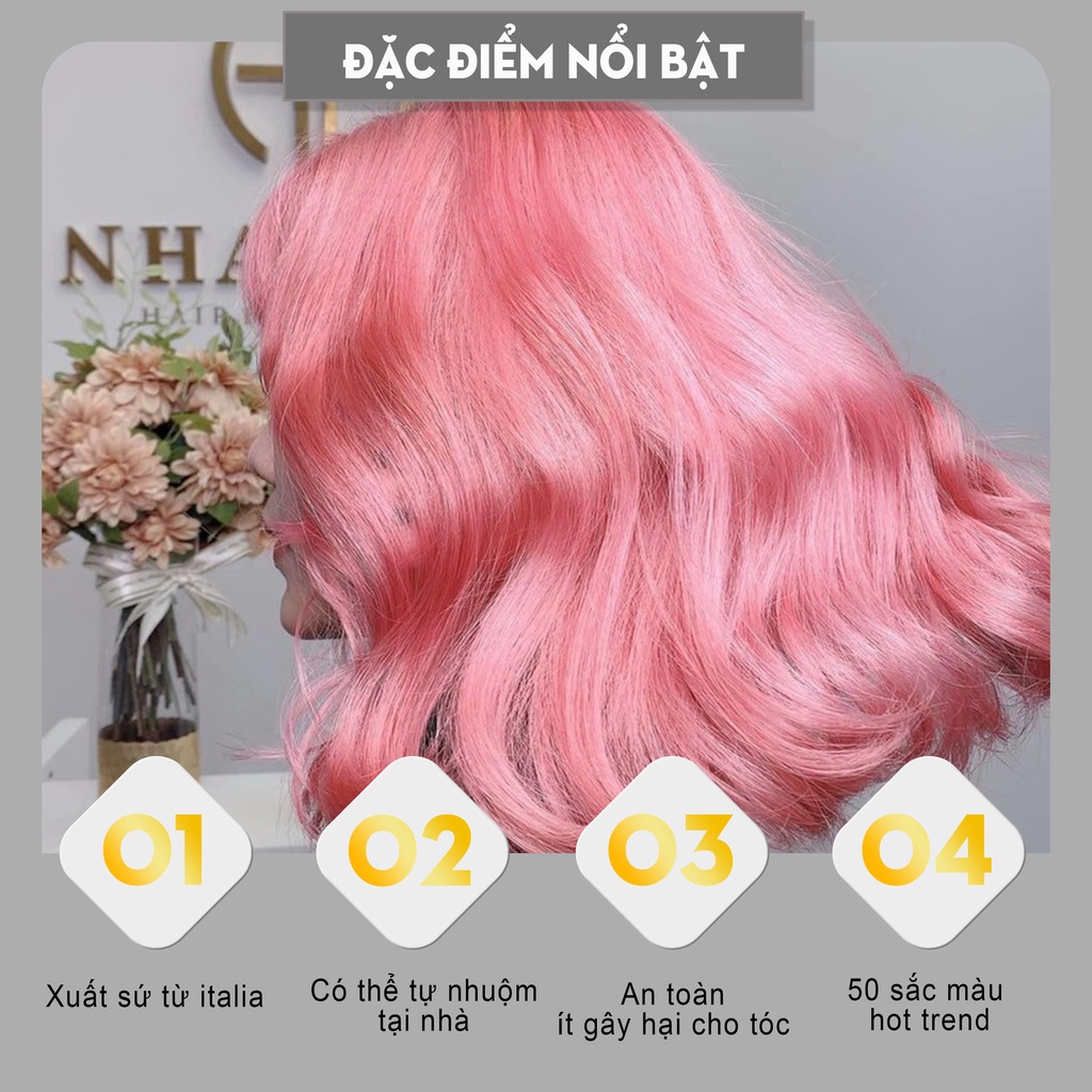 Thuốc nhuộm tóc hồng đào không tẩy tại nhà chính hãng OLAP OL05