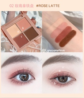 Bảng Phấn Mắt 4 Ô Màu Siêu Xinh Cool barbie Eye shadow palette 4 ô
