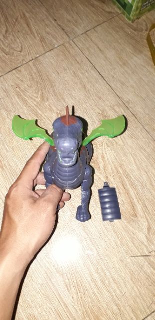 Chú khủng long chạy pin có nhạc và đèn led rất đẹp tặng kèm pin