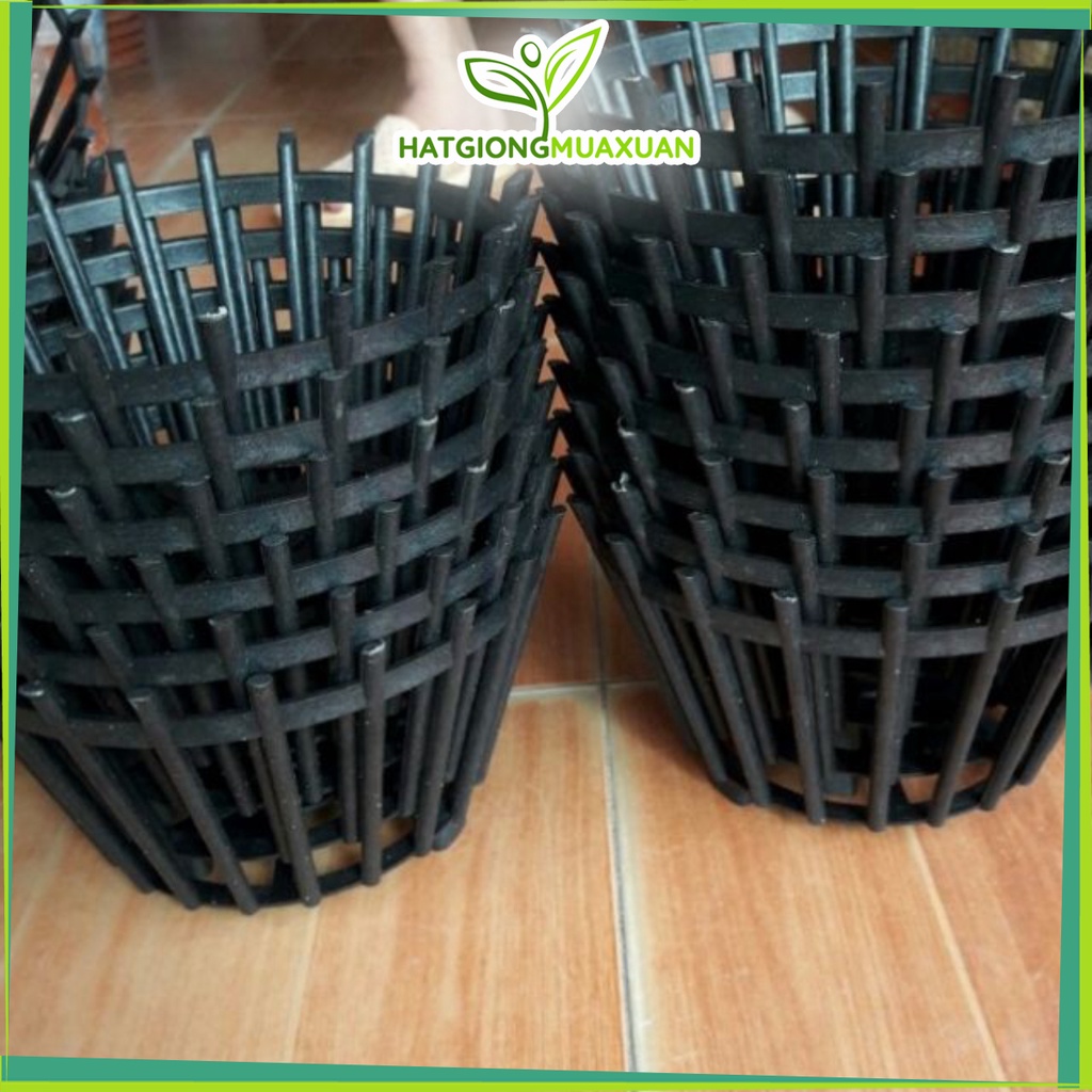 [HOT] Chậu nhựa GIẢ GỖ TRỒNG LAN rộng 20cm x12cm c/lượng, hg C/ty.