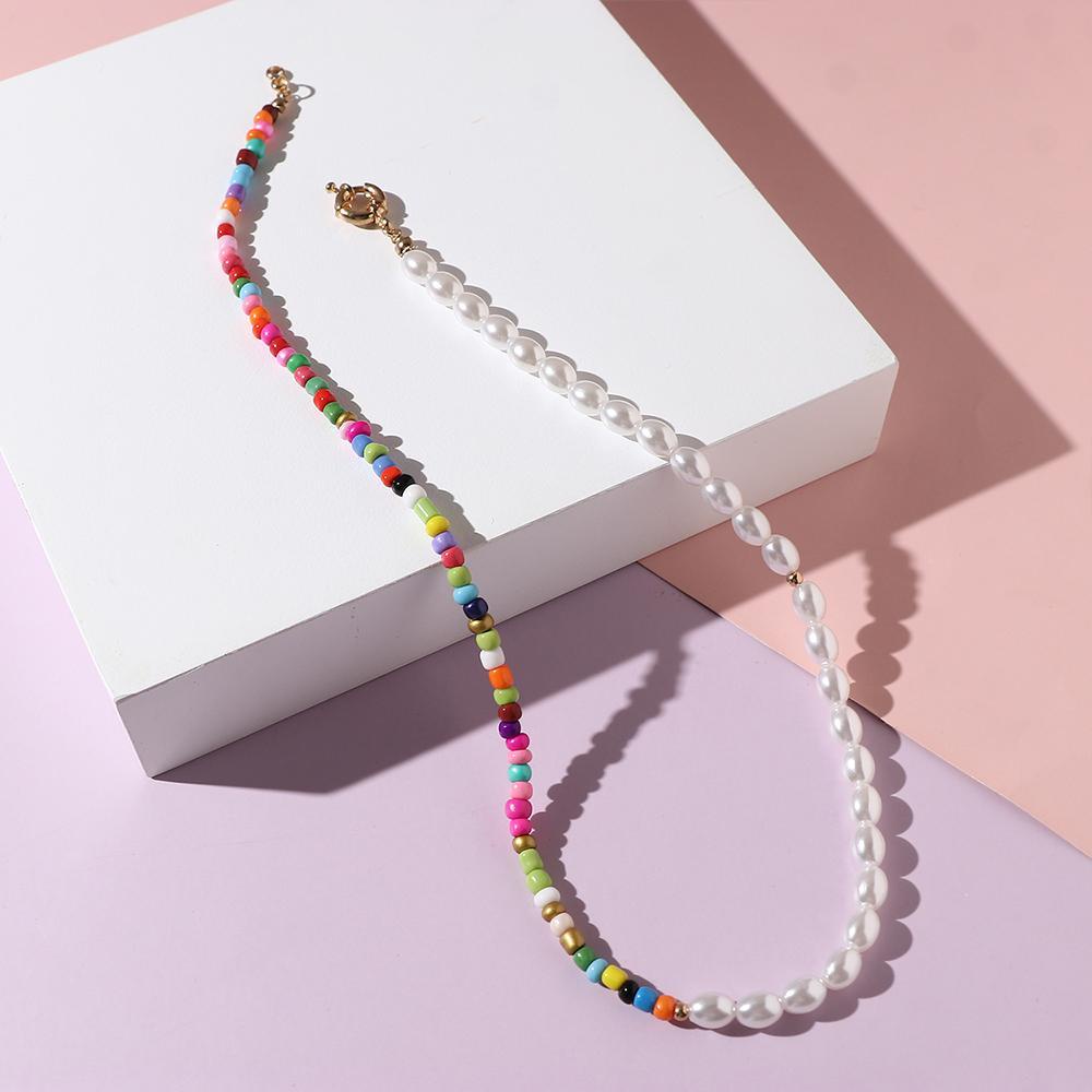 Vòng cổ Chuỗi Hạt Nhiều Màu Phong Cách Bohemian Thời Trang Cho Nữ