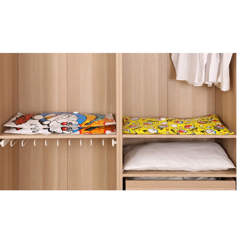 Túi hút chân không DR,STORAGE hình DORAEMON, bảo quản chằn màn, quần áo, tiết kiệm 80% không gian (chọn size túi)