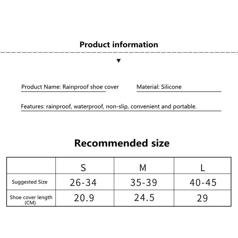 Vỏ Bọc Giày Đi Mưa Bằng Cao Su Chống Trượt Chống Thấm Nước Có Thể Tái Sử Dụng