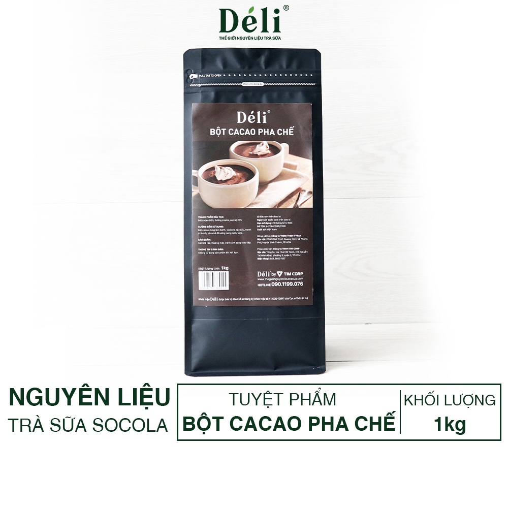 Trà sữa chocolate [ COMBO 50 LY, BÉO THƠM ]Combo gồm :1KG bột trà sữa cao cấp ,1KG bột cacao nguyên chất , 500GR trà đen