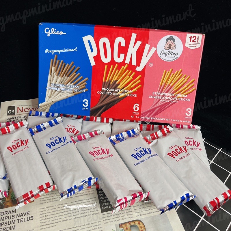 [Date 10/2021] BÁNH POCKY 3IN1 (Hộp 12 Gói)