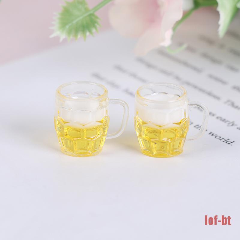 Bộ 2 Ly Bia Mini Tỉ Lệ 1 / 12 Trang Trí Nhà Búp Bê
