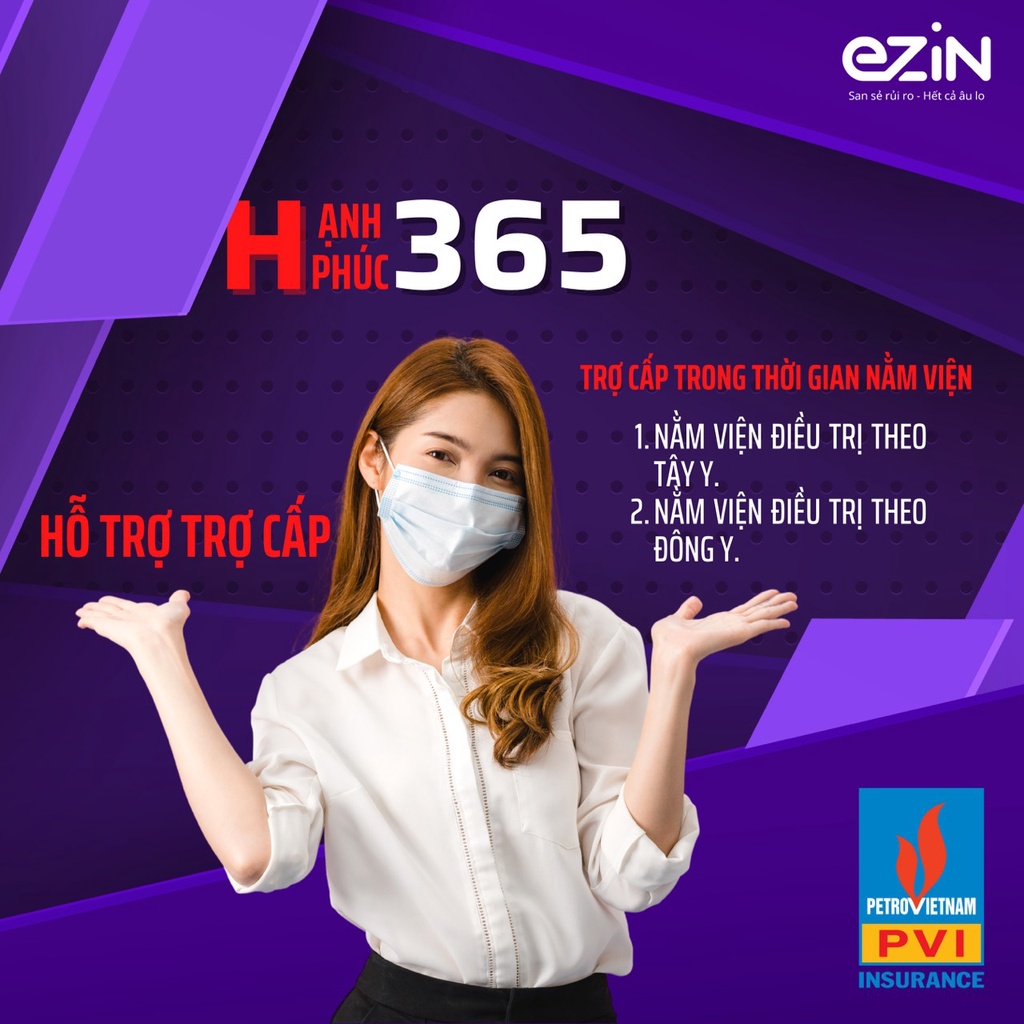 Mã thẻ bảo hiểm PVI- EZIN HẠNH PHÚC 365 -1 năm