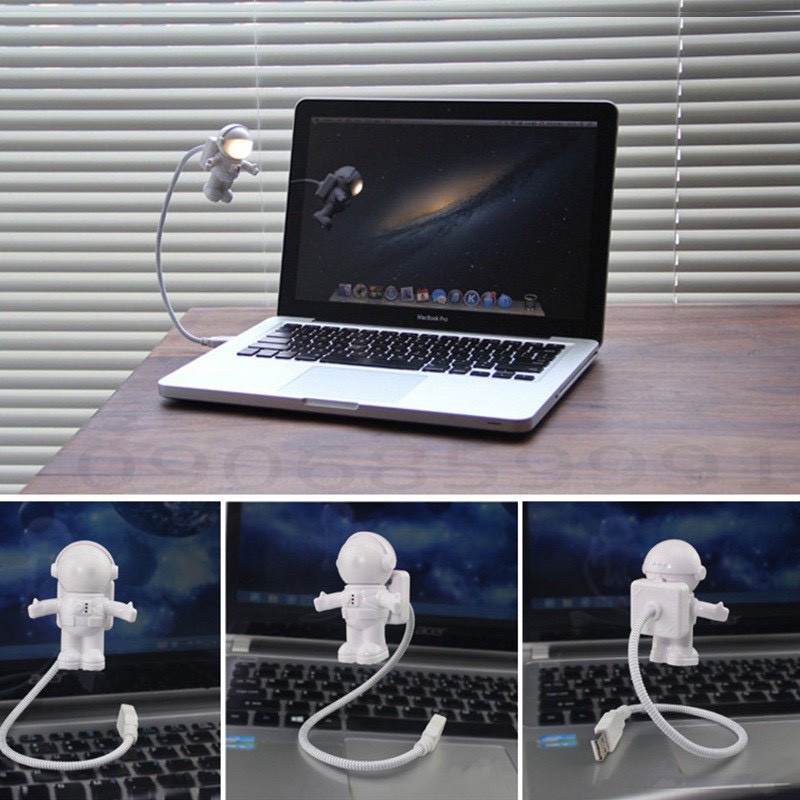 Đèn LED Phi Hành Gia mini cắm cổng USB, Đèn ngủ, chiếu sáng bàn phím laptop bảo vệ mắt