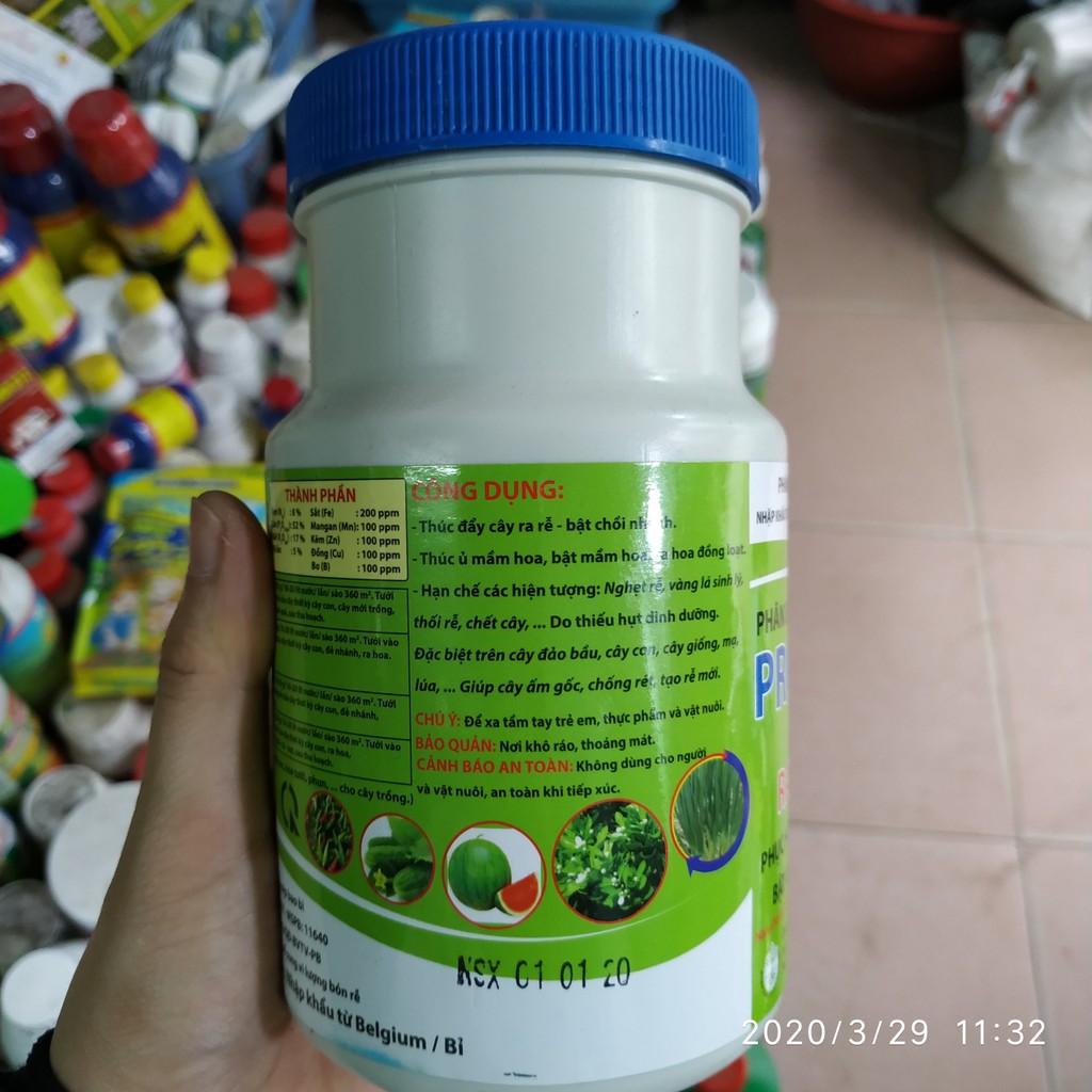 Phân bón nhập khẩu Profarm -P17 ra rễ cực mạnh lọ 500g