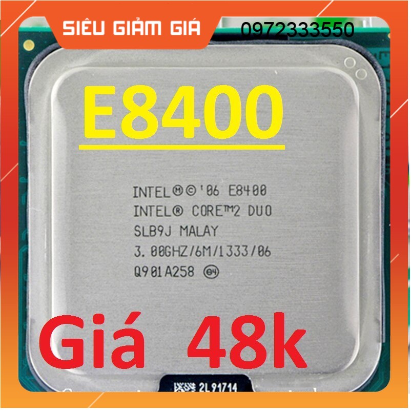 CPU PC E8400 cpu Core 2 dual E8400#E8400 - Ruby3939 95 | WebRaoVat - webraovat.net.vn