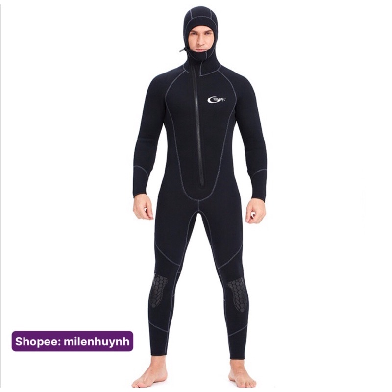 Bộ lặn biển chuyên nghiệp cho nam cao su neoprene 3mm hiệu Yonsub giữ ấm, cản gió