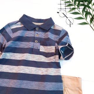 áo polo bâu kẻ bé trai