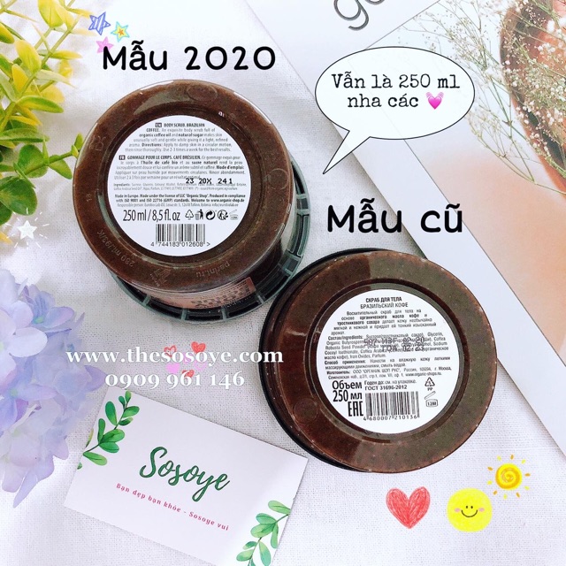 [ Date 2023 ] Tẩy Tế Bào Chết Toàn Thân Organic Shop Organic Coffee & Sugar Body Scrub 250ml