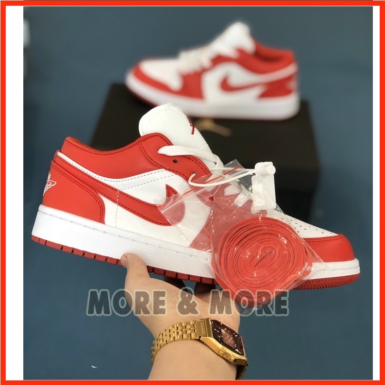[More&amp;More] Giày Sneaker JD 1 Low Gym Red đỏ trắng chất lượng nguyên bản