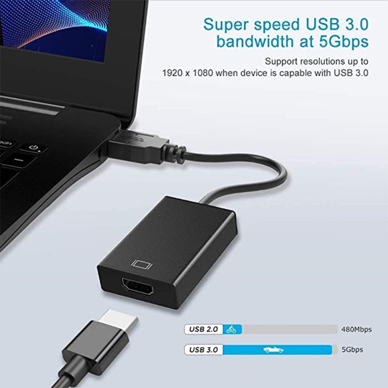 Cáp Chuyển Đổi USB 3 0 2 0 Sang Video Tốc Độ Cao 1080P Kích Thước Nhỏ Gọn Chất Lượng Cao Cho Gia Đình
