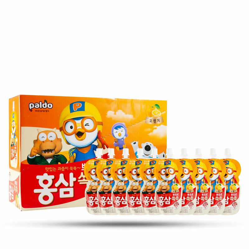 10 Túi Nước Hồng Sâm Pororo Paldo Hàn Quốc