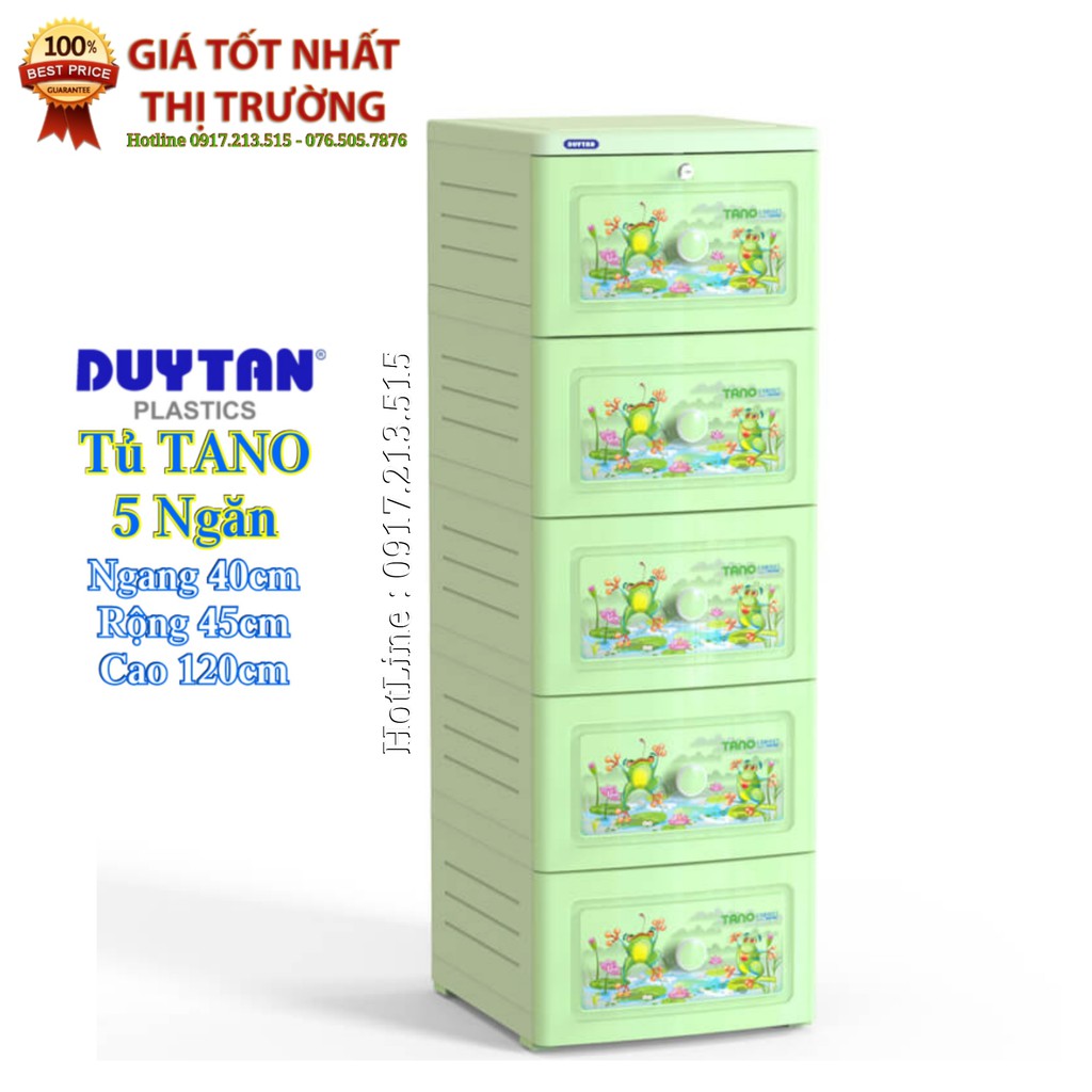 Tủ Nhựa TANO Duy Tân 5 Ngăn ( Có Khóa ) Tặng Tủ TOMI nhỏ