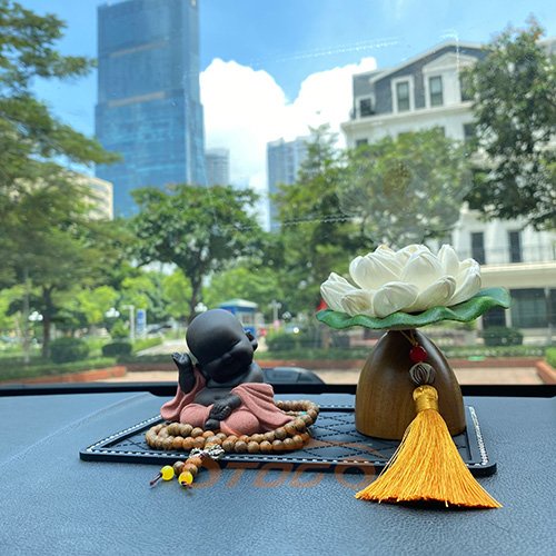 Set Tượng Phật cùng mộc liên hoa , đài sen trang trí taplo