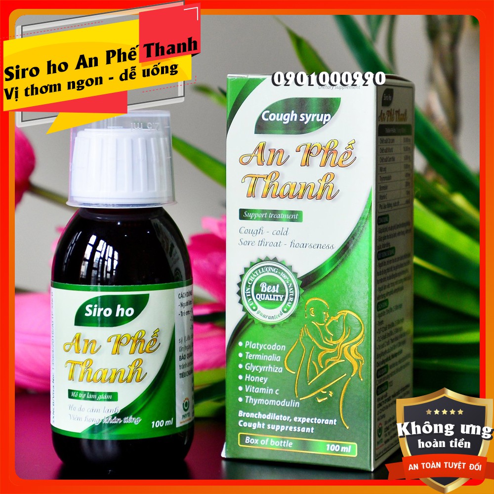 ⚡RẺ VÔ ĐỊCH⚡Siro ho An Phế Thanh 100ml - Vị thơm dịu dàng - Dễ uống - Dứt ho nhanh chóng