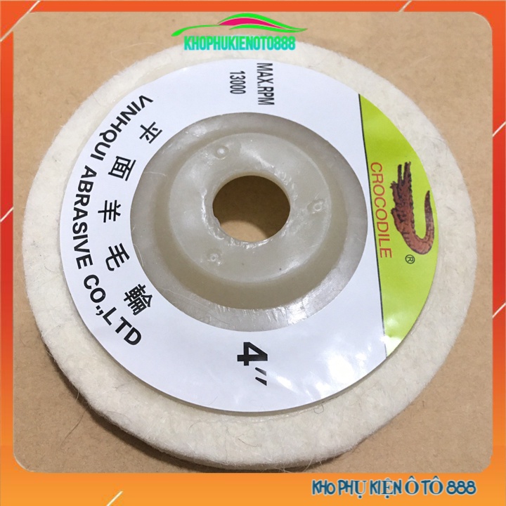 Đĩa nỉ đánh bóng làm sạch bề mặt kim loại đường kính 10cm dày 1cm
