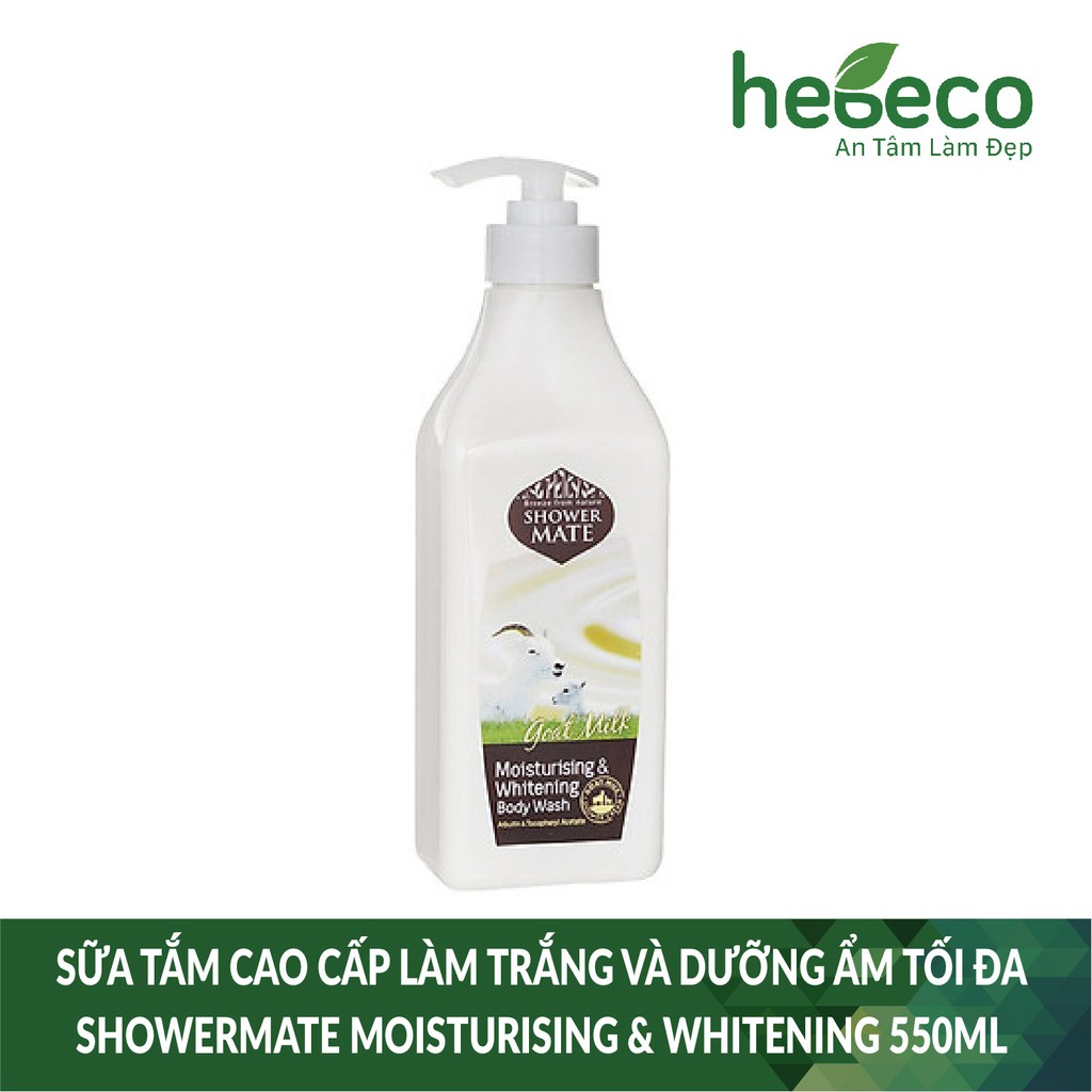 Sữa tắm cao cấp  làm trắng và dưỡng ẩm tối đa Showermate MOISTURISING  &amp; WHITENING 550ml -  Hàn Quốc Chính Hãng