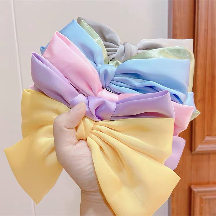 Cặp tóc nữ tính cặp tóc nơ thời trang tone màu nhẹ nhàng đáng yêu - Y087