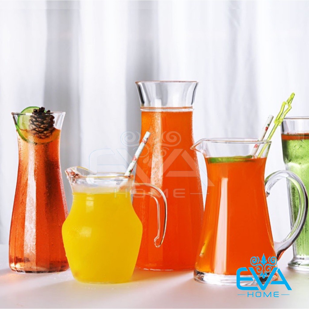 Bộ 4 Ly Thuỷ Tinh Có Quai Miệng Rót Uống Trà Sữa 500 Ml M2954