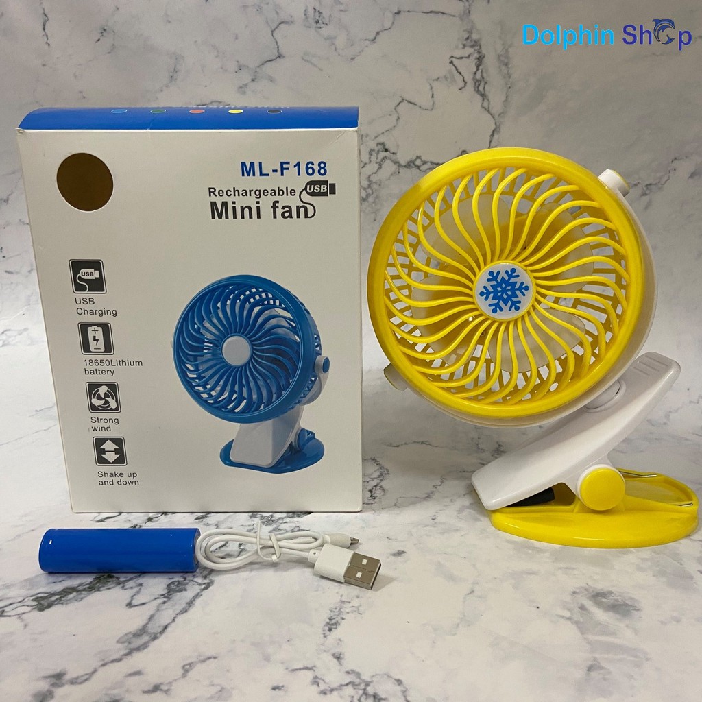 [Có Clip] Quạt Mini Kẹp Bàn Siêu Mát ML - F168 - Hàng Loại 1