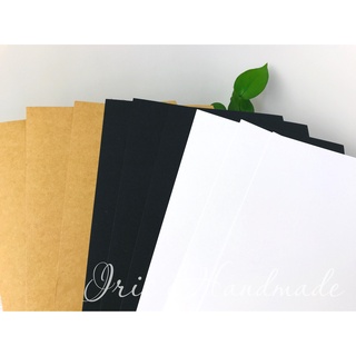 Combo 10 giấy Kraft A4 nâu, đen, trắng dùng làm thiệp, scrapbook, love box