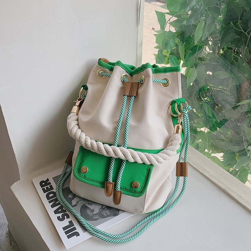 Túi Đeo Vai Màu Sắc Tương Phản Cỡ Lớn Thời Trang Cho Nữ