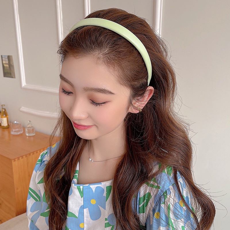 Dây Buộc Tóc Bằng Da pu Màu Kẹo Đơn Giản Đa Năng Thời Trang Mùa Hè Dành Cho Bạn Nữ