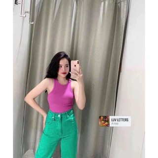 [Hình Thật] Áo Ba Lỗ Croptop Chất Tăm