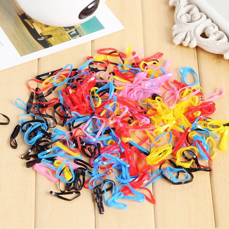 Set 230/300 Dây Chun Buộc Tóc Đơn Giản Xinh Xắn Cho Bé Gái