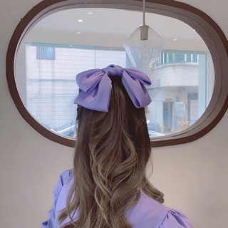 Kẹp nơ satin lụa handmade.