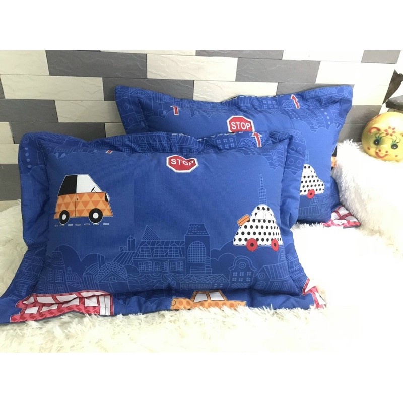 Set 2 Gối Nằm Gòn Ép Hơi Tặng Kèm 2 Vỏ Gối Ngẫu Nhiên