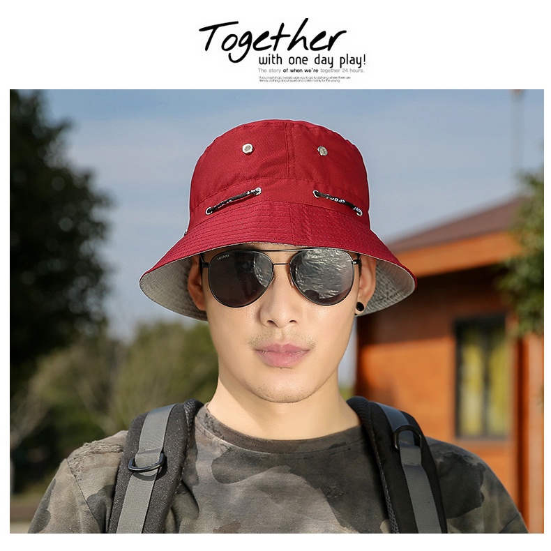 Nón Ngư Dân Phối Dây Luồn Và Lỗ Thoát Khí Thời Trang Đi Du Lịch