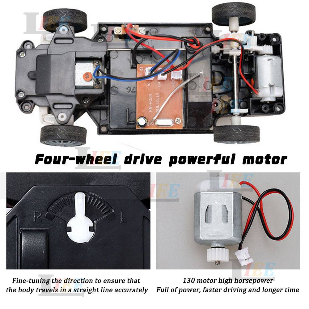 Mô Hình Xe Điều Khiển Từ Xa 4wd 2.4ghz 15km / H Tỉ Lệ 1 / 24 Kèm Phụ Kiện Chất Lượng Cao