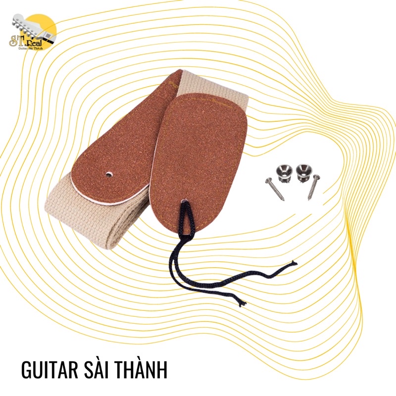 Dây Đeo Đàn Guitar ST.Real Guitar Sài Thành mã D16 (kèm chốt đeo, mua kèm đàn hổ trợ lắp sẵn)