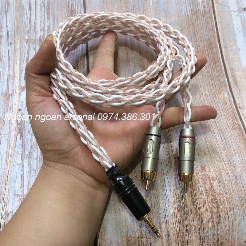 dây tín hiệu kết nối ( 3,5mm) 3.5 ra 2 hoa sen rca, av