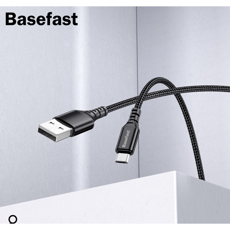 Dây sạc Micro USB cao cấp Basefast máy android - Cáp bọc dù siêu bền sạc nhanh cho Samsung , xiaomi