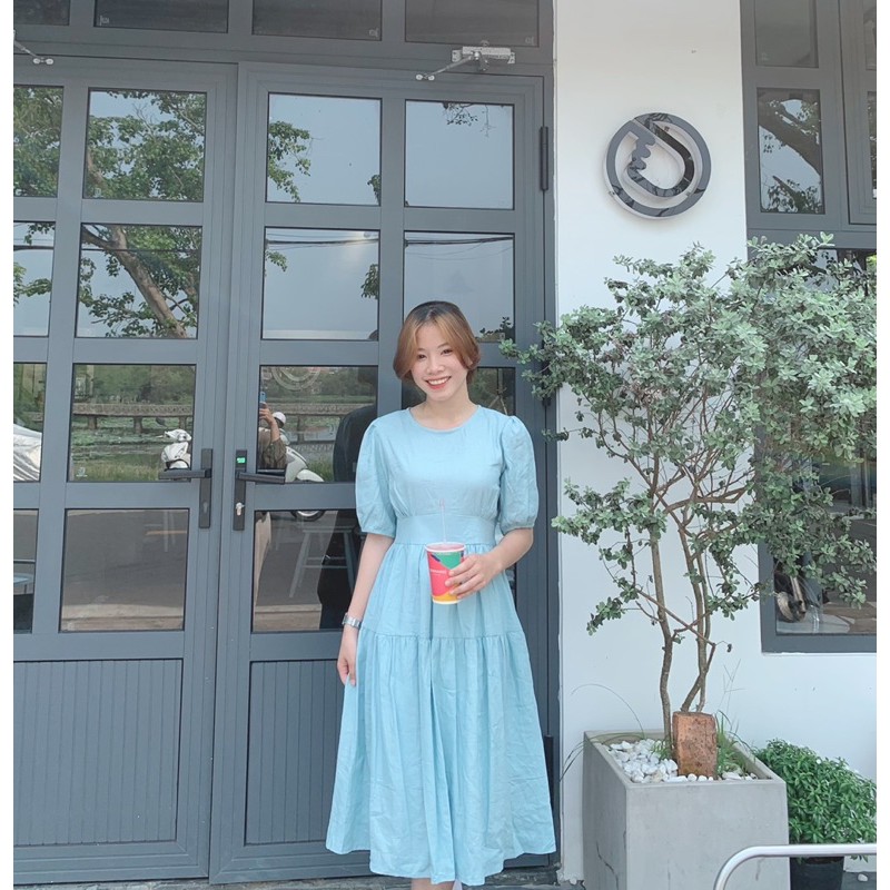 Đầm linen tầng