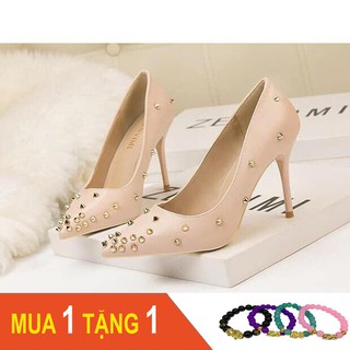 (Xả kho hàng lẻ size) Giày cao gót đinh tán 9 phân
