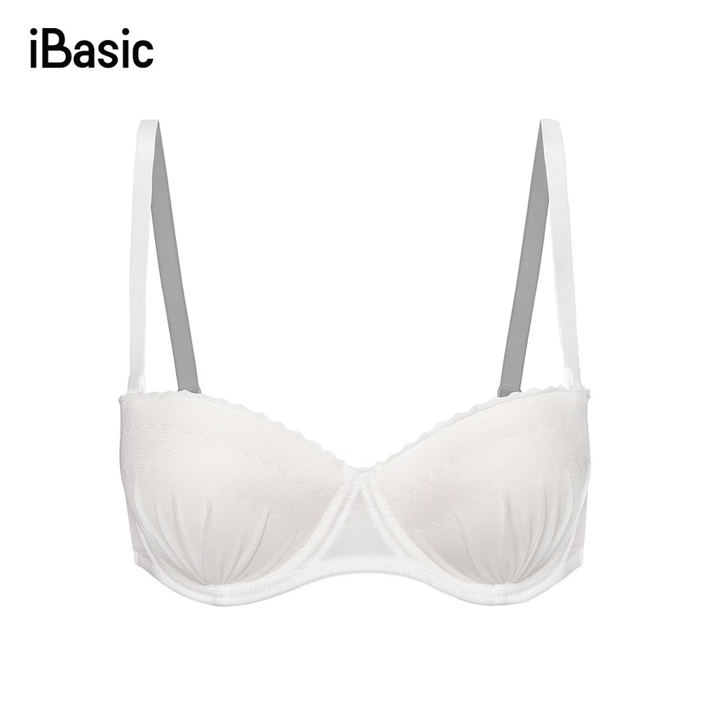 [Mã WABRH11 giảm 10% đơn 99K] Áo ngực cup ngang ren mút dày iBasic BRAW114 | BigBuy360 - bigbuy360.vn