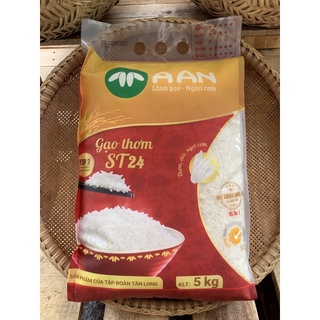 Gạo thơm st24 a an túi 5kg aan date mới