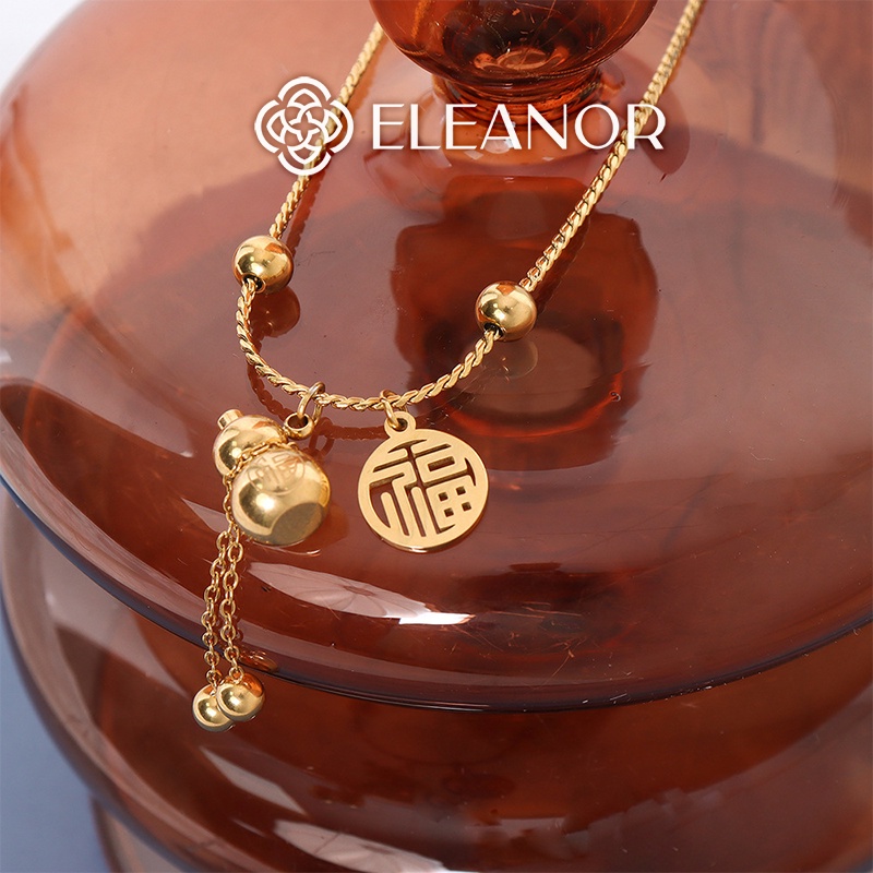 Lắc tay dây rút Eleanor Accessories mặt hồ lô phụ kiện trang sức phong cách Hàn Quốc