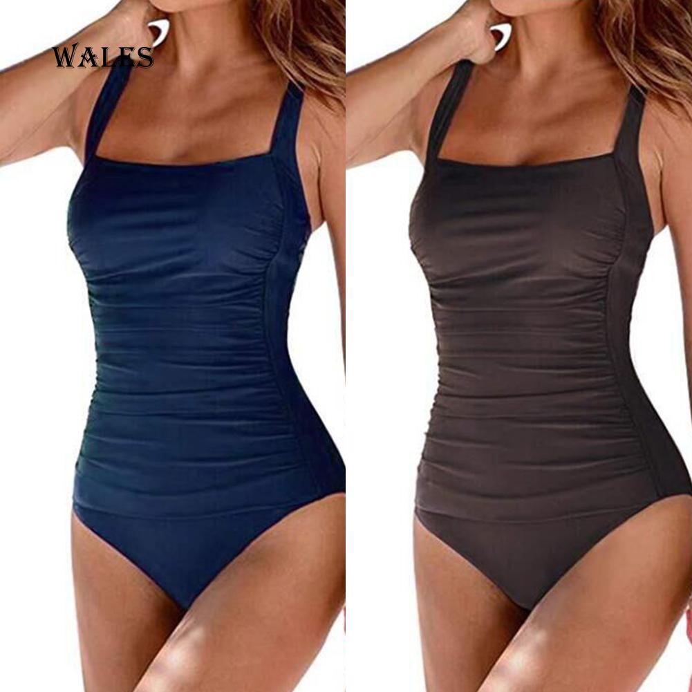 Đồ tắm một mảnh trơn màu phong cách quyến rũ dành cho nữ | BigBuy360 - bigbuy360.vn