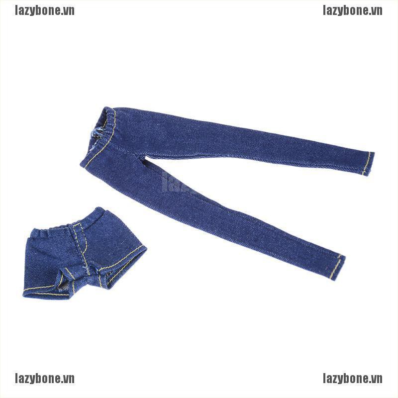 Quần jeans dài/ngắn co dãn cho búp bê Blythe BJD tỷ lệ 1/6