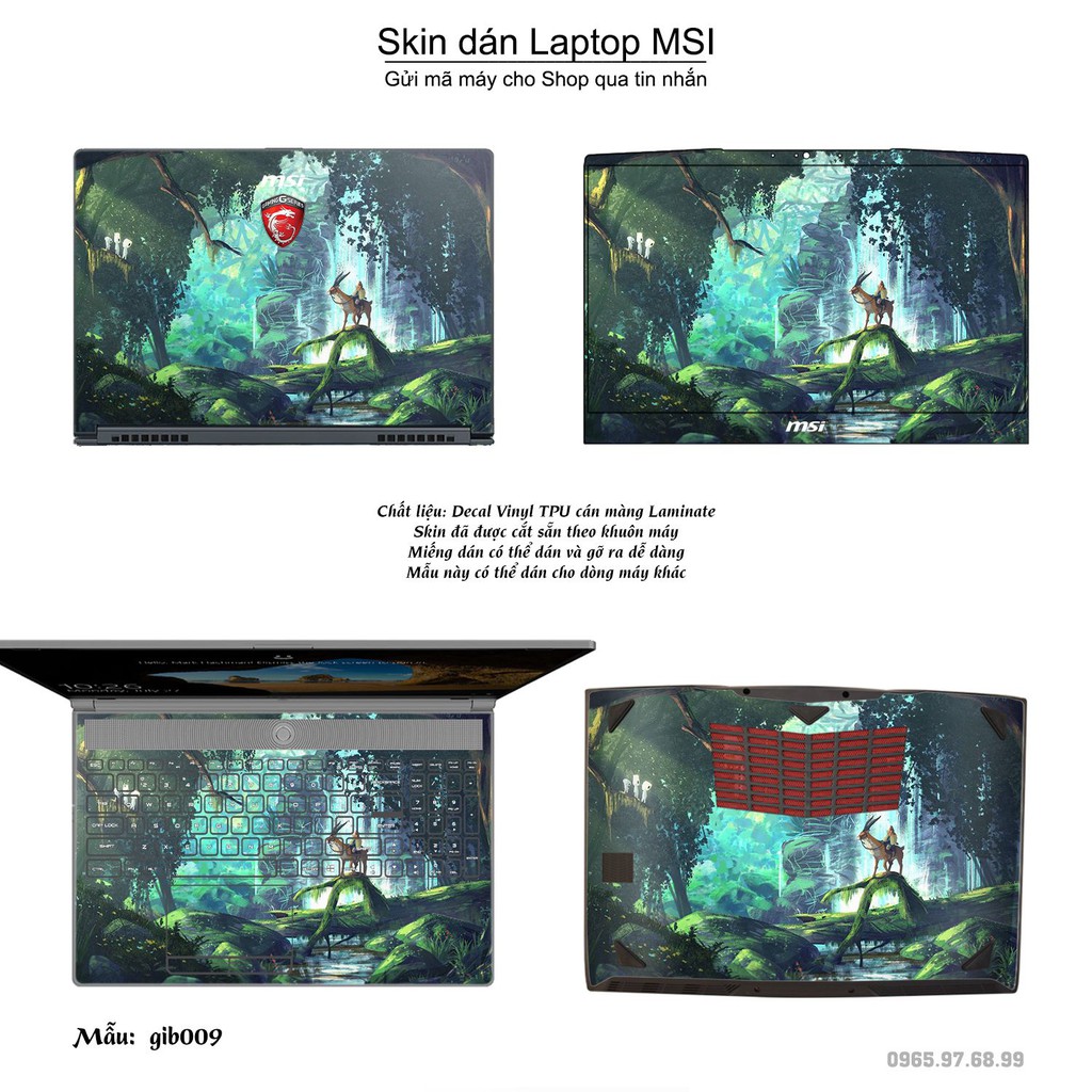 Skin dán Laptop MSI in hình Ghibli Studio (inbox mã máy cho Shop)