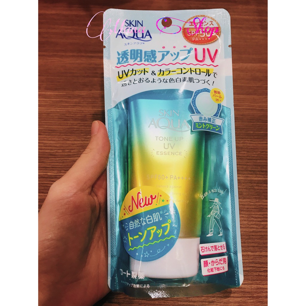 KEM CHỐNG NẮNG SKIN AQUA MINT GREEN CHO DA MỤN