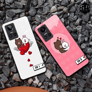 Ốp lưng kính cường lực Realme GT Neo 3 gấu bé